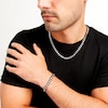 Thumbnail Image 2 of Men's 8.1mm Diamond-Cut Curb Chain Necklace and Bracelet Set in Solid Sterling Silver with Black Ruthenium