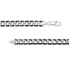 Thumbnail Image 3 of Men's 8.1mm Diamond-Cut Curb Chain Necklace and Bracelet Set in Solid Sterling Silver with Black Ruthenium