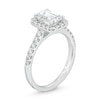 Thumbnail Image 3 of 2 CT. T.W. Certified Emerald-Cut Lab-Grown Diamond Frame Engagement Ring in 14K White Gold (F/SI2)
