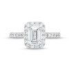 Thumbnail Image 4 of 2 CT. T.W. Certified Emerald-Cut Lab-Grown Diamond Frame Engagement Ring in 14K White Gold (F/SI2)