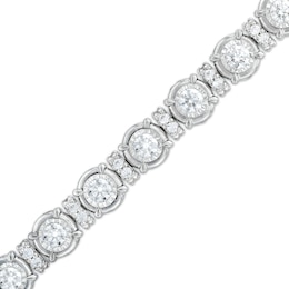 10 CT. T.W. Certified Lab-Created Diamond Spacer Line Bracelet in 10K White Gold (I/I1)