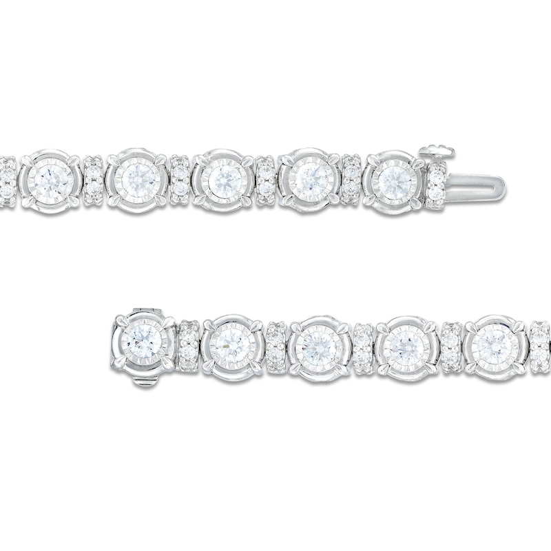 10 CT. T.W. Certified Lab-Created Diamond Spacer Line Bracelet in 10K White Gold (I/I1)