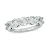 Thumbnail Image 0 of 5.0mm White Lab-Created Sapphire Five Stone Band in 10K White Gold