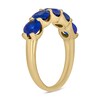 Thumbnail Image 2 of 5.0mm Blue Lab-Created Sapphire Five Stone Band in 10K Gold