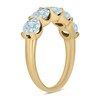 Thumbnail Image 2 of 5.0mm Aquamarine Five Stone Band in 10K Gold