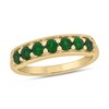 Thumbnail Image 1 of 3.0mm Lab-Created Emerald Seven Stone Sideways Bar Band in 10K Gold