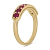 Thumbnail Image 2 of 3.0mm Lab-Created Ruby Seven Stone Sideways Bar Band in 10K Gold
