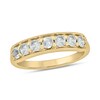 Thumbnail Image 1 of 3.0mm White Lab-Created Sapphire Seven Stone Sideways Bar Band in 10K Gold