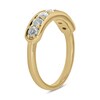Thumbnail Image 2 of 3.0mm White Lab-Created Sapphire Seven Stone Sideways Bar Band in 10K Gold