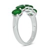 Thumbnail Image 2 of Oval Lab-Created Emerald Five Stone Band in 10K White Gold
