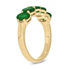 Thumbnail Image 2 of Oval Lab-Created Emerald Five Stone Band in 10K Gold