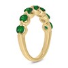 Thumbnail Image 2 of 3.5mm Lab-Created Emerald Bubbles Seven Stone Band in 10K Gold