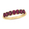 Thumbnail Image 1 of Oval Lab-Created Ruby Seven Stone Band in 10K Gold