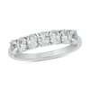 Thumbnail Image 1 of Oval White Lab-Created Sapphire Seven Stone Band in 10K White Gold