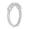 Thumbnail Image 2 of Oval White Lab-Created Sapphire Seven Stone Band in 10K White Gold