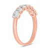 Thumbnail Image 2 of Oval White Lab-Created Sapphire Seven Stone Band in 10K Rose Gold