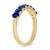 Thumbnail Image 2 of Oval Blue Lab-Created Sapphire Seven Stone Band in 10K Gold