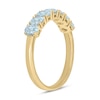 Thumbnail Image 1 of Oval Aquamarine Seven Stone Band in 10K Gold