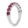 Thumbnail Image 2 of 3.5mm Lab-Created Ruby Nine Stone Band in 10K White Gold