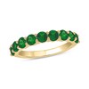 Thumbnail Image 1 of 3.5mm Lab-Created Emerald Nine Stone Band in 10K Gold