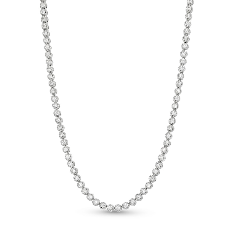 Main Image 1 of 3 CT. T.W. Certified Lab-Grown Diamond Tennis Necklace in 10K White Gold (I/I1)