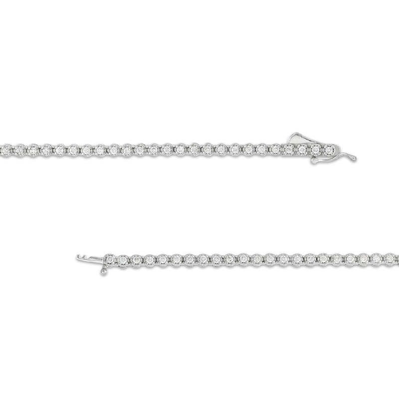 Main Image 3 of 3 CT. T.W. Certified Lab-Grown Diamond Tennis Necklace in 10K White Gold (I/I1)