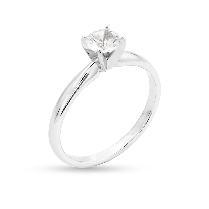 1/2 CT. Diamond Solitaire Engagement Ring in 10K White Gold (I/I3)