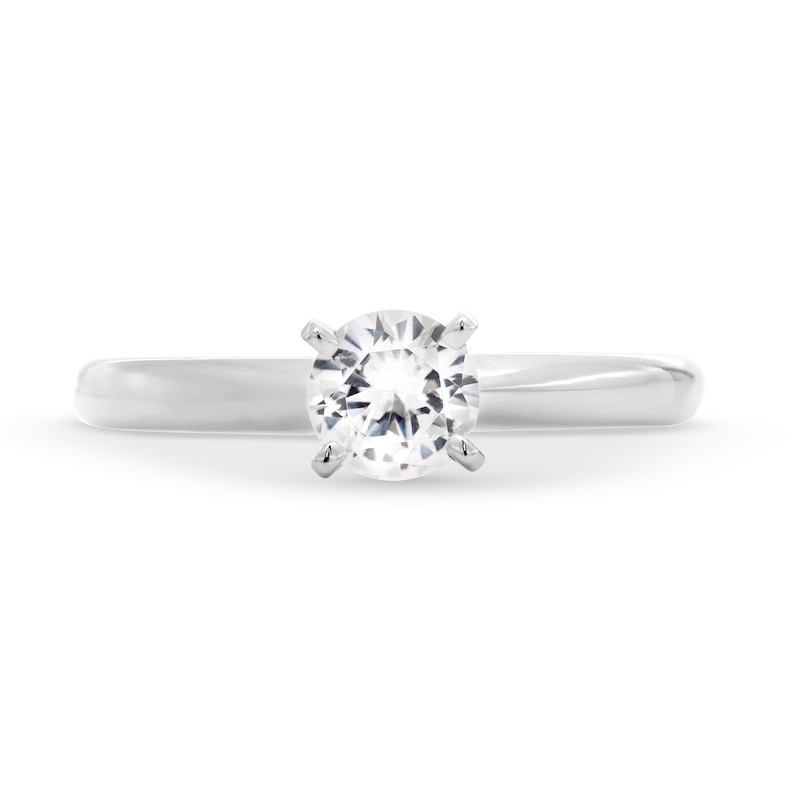 Main Image 4 of 1/2 CT. Diamond Solitaire Engagement Ring in 10K White Gold (I/I3)