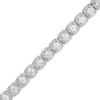 Thumbnail Image 1 of 10 CT. T.W. Certified Lab-Grown Diamond Cushion Tennis-Style Bracelet in 10K White Gold (I/I1)