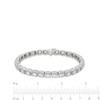 Thumbnail Image 4 of 10 CT. T.W. Certified Lab-Grown Diamond Cushion Tennis-Style Bracelet in 10K White Gold (I/I1)