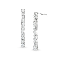 1 CT. T.W. Journey Certified Lab-Grown Diamond Drop Earrings in 10K White Gold (I/I1)