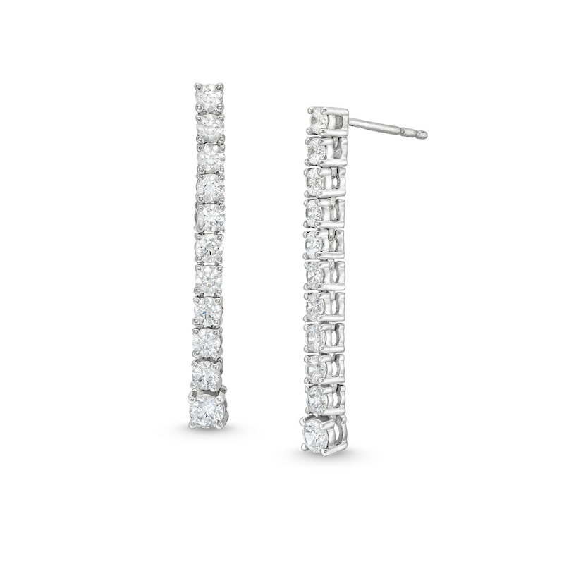Main Image 1 of 1 CT. T.W. Journey Certified Lab-Grown Diamond Drop Earrings in 10K White Gold (I/I1)