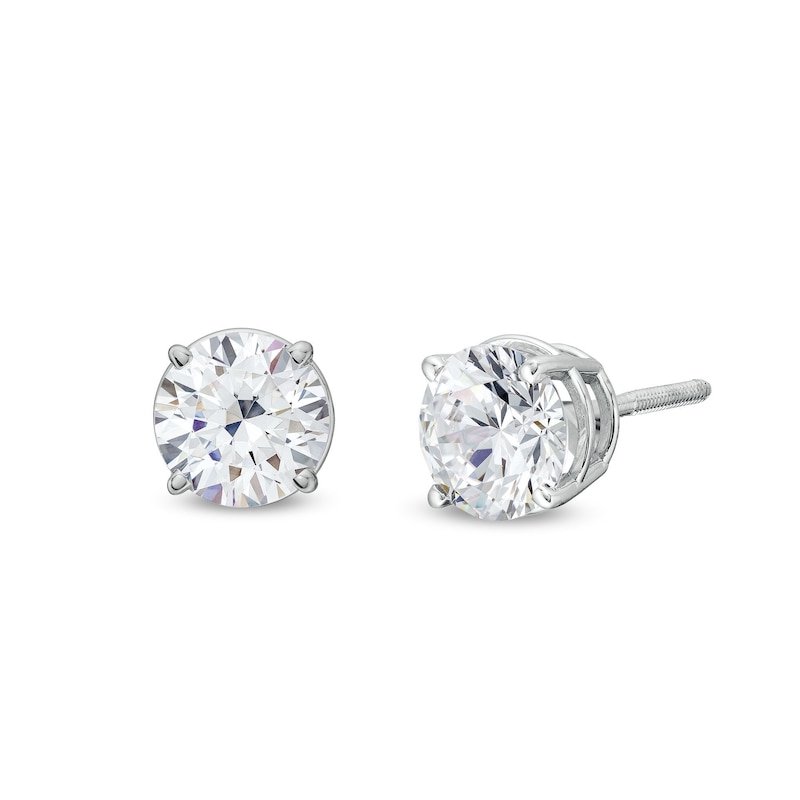Main Image 1 of 2-1/2 CT. T.W. Certified Lab-Grown Diamond Solitaire Stud Earrings in 14K White Gold (I/SI2)