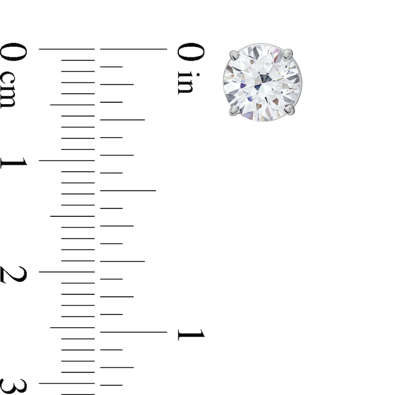 Main Image 3 of 2-1/2 CT. T.W. Certified Lab-Grown Diamond Solitaire Stud Earrings in 14K White Gold (I/SI2)