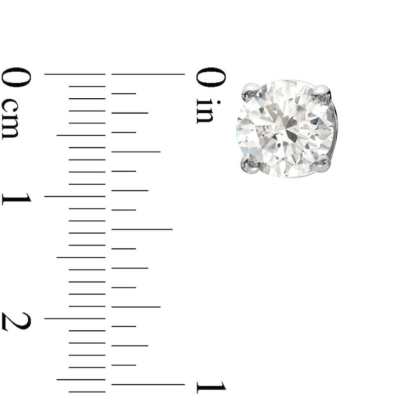 Main Image 2 of 1/3 CT. T.W. Certified Lab-Grown Diamond Solitaire Stud Earrings in 10K White Gold (I/SI2)