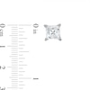 Thumbnail Image 3 of 1/3 CT. T.W. Princess-Cut Certified Lab-Grown Diamond Solitaire Stud Earrings in 10K White Gold (I/SI2)