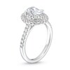 Thumbnail Image 3 of 1-1/2 CT. T.W. Certified Oval Lab-Grown Diamond Double Frame Engagement Ring in 14K White Gold (F/SI2)