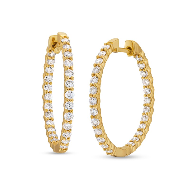 1-1/2 CT. T.W. Certified Lab-Created Diamond Inside-Out Hoop Earrings in 14K Gold (F/SI2)