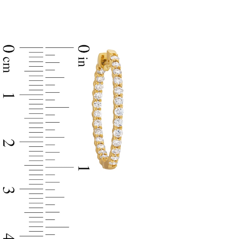 1-1/2 CT. T.W. Certified Lab-Created Diamond Inside-Out Hoop Earrings in 14K Gold (F/SI2)