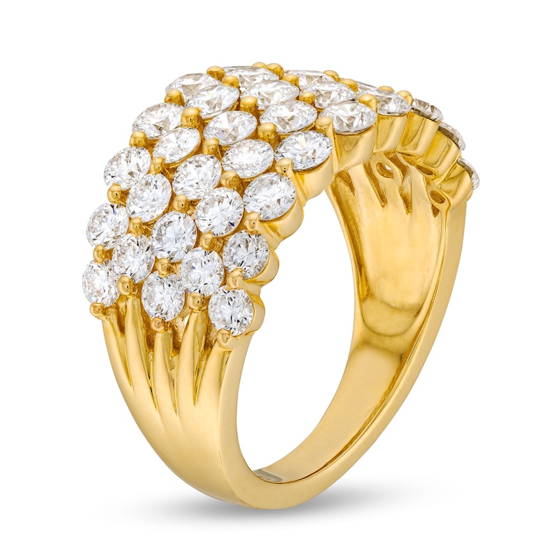 Main Image 3 of 3 CT. T.W. Certified Lab-Grown Diamond Scatter Multi-Row Ring in 14K Gold (F/SI2)