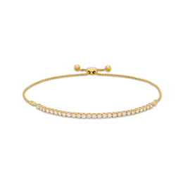 1 CT. T.W. Certified Lab-Grown Diamond Line Bolo Bracelet in 14K Gold (F/SI2) - 9.98"