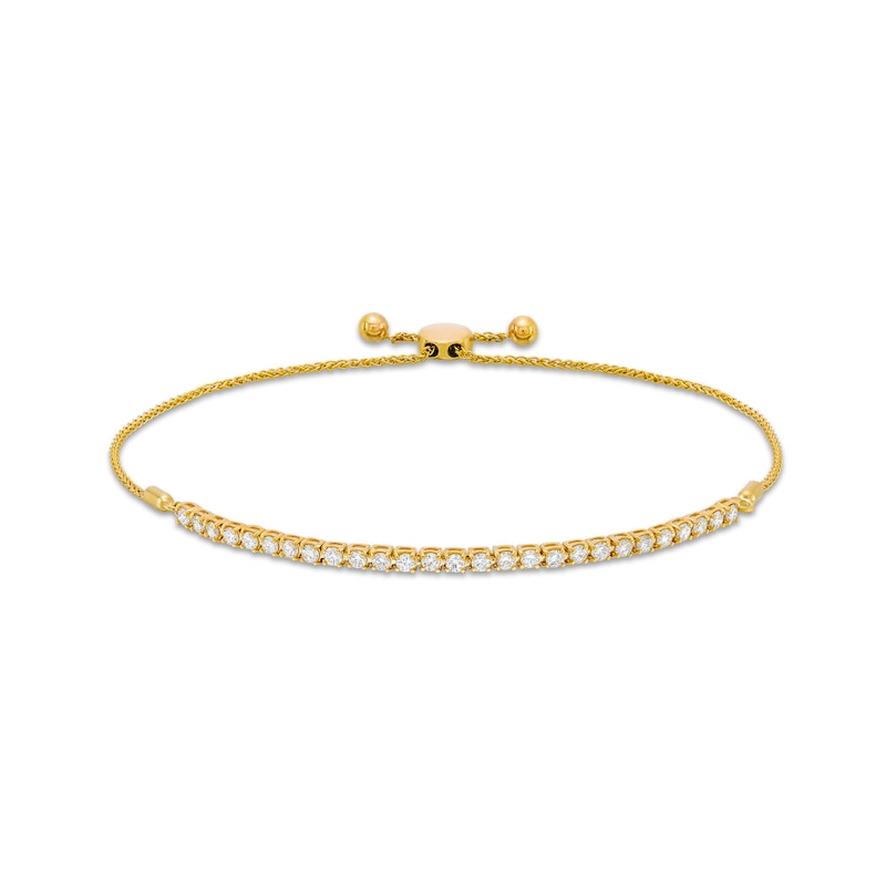 1 CT. T.W. Certified Lab-Created Diamond Line Bolo Bracelet in 14K Gold (F/SI2) - 9.98"