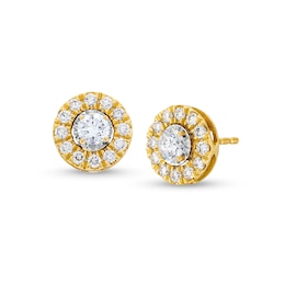 5/8 CT. T.W. Certified Lab-Created Diamond Frame Stud Earrings in 14K Gold (F/SI2)