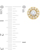 Thumbnail Image 3 of 5/8 CT. T.W. Certified Lab-Grown Diamond Frame Stud Earrings in 14K Gold (F/SI2)