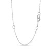 Thumbnail Image 3 of Button Freshwater Cultured Pearl and White Lab-Created Sapphire Drop Pendant and Stud Earrings Set in Sterling Silver