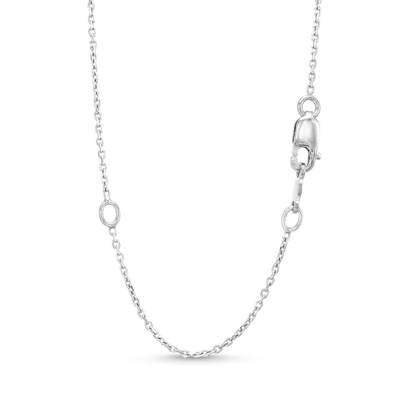 Main Image 3 of Button Freshwater Cultured Pearl and White Lab-Created Sapphire Drop Pendant and Stud Earrings Set in Sterling Silver
