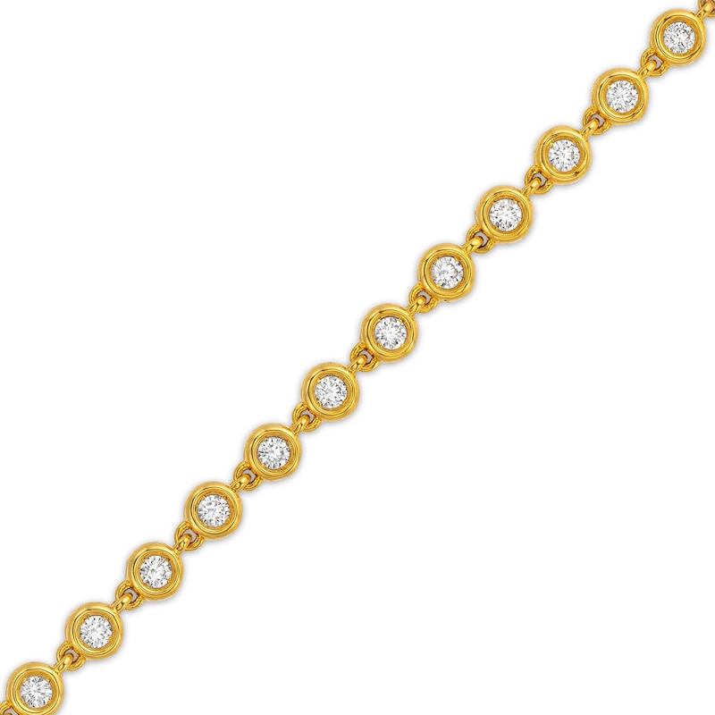 Main Image 1 of 1-1/3 CT. T.W. Certified Lab-Grown Diamond Spaced Line Bracelet in 10K Gold (I/I1)