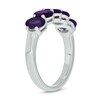 Thumbnail Image 2 of Oval Amethyst Five Stone Band in Sterling Silver