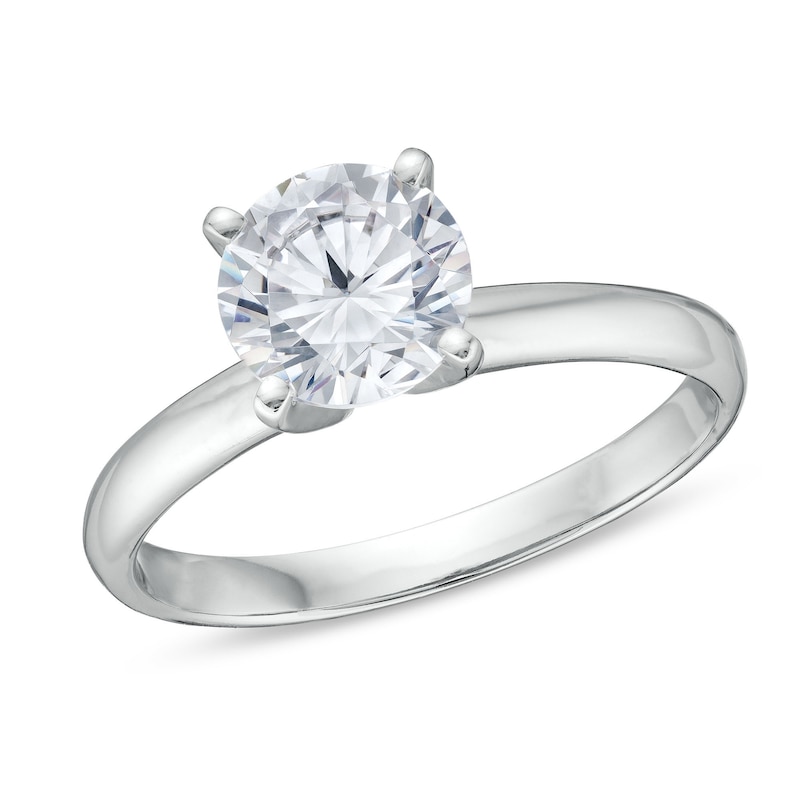 Main Image 1 of 1-1/2 CT. Certified Lab-Grown Diamond Solitaire Engagement Ring in 14K White Gold (I/SI2)