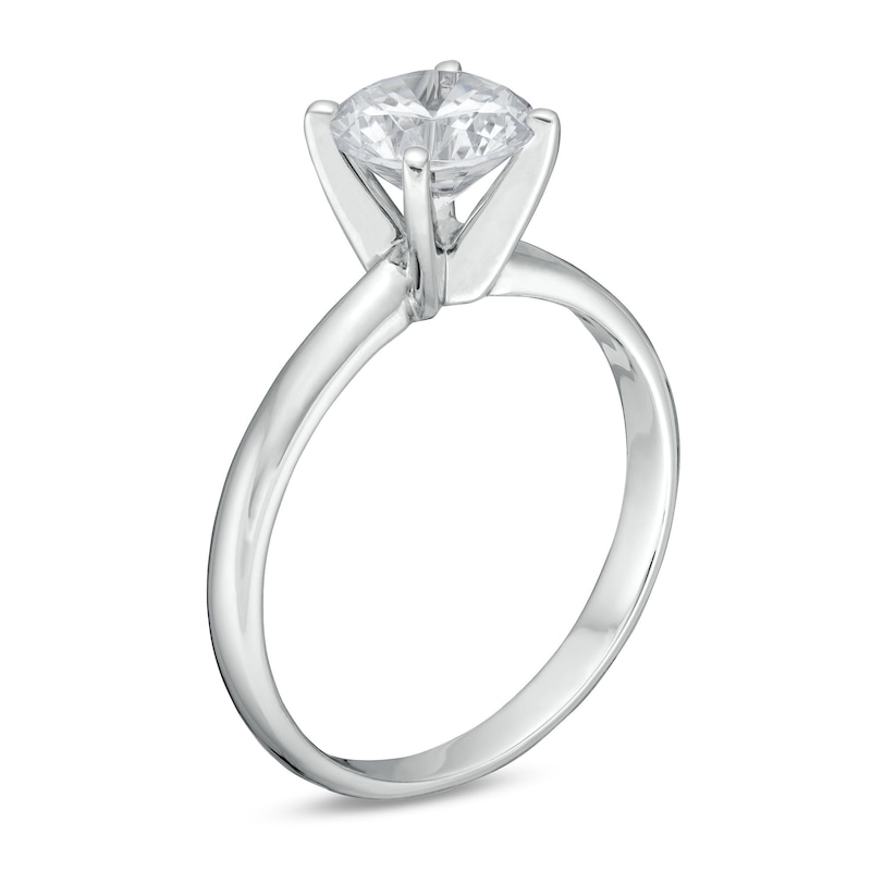 Main Image 4 of 1-1/2 CT. Certified Lab-Grown Diamond Solitaire Engagement Ring in 14K White Gold (I/SI2)